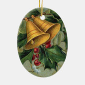 Vintage-kerstbellen Keramisch Ornament (Achterkant)