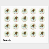 Vintage-kerstbellen Ronde Sticker (Vel)
