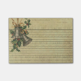 Vintage kerstbells en vel Music Note Pads