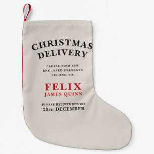 Vintage kerstbezorging kleine kerstsok