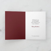 Vintage kerstbezorging Wenskaart Feestdagen Kaart (Binnen)