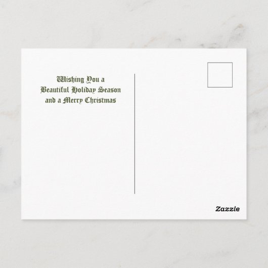 Vintage kerstblad Music en Cello Briefkaart (Achterkant)