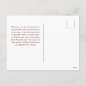 Vintage kerstblad Music en Cello Feestdagenkaart (Achterkant)