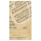 Vintage kerstblad Muziek Cadeautas (Achterkant)