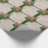 Vintage kerstblad muziek met feestelijk geweld cadeaupapier (Hoek)