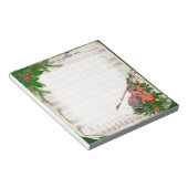 Vintage kerstblad muziek met feestelijk geweld notitieblok (Schuin)