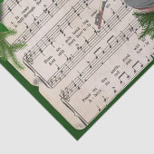 Vintage kerstblad muziek met feestelijk geweld tissuepapier (Detail)