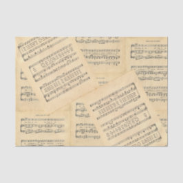 Vintage-kerstblad — Muziekpapier Tissuepapier