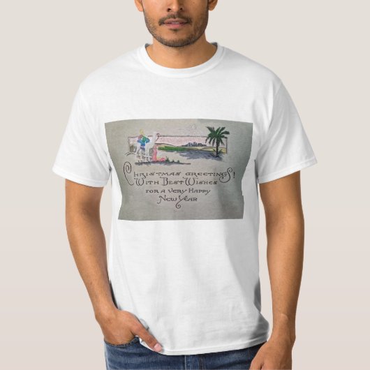 Vintage kerstbladhoes uit 1901 t-shirt (Voorkant)