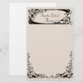 Vintage kerstbloem briefpapier (Voorkant / Achterkant)