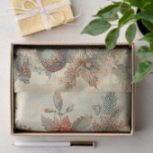 Vintage Kerstbloemen Decoupage Tissuepapier (Geschenk)