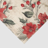 Vintage Kerstbloemen Decoupage Tissuepapier (Detail)