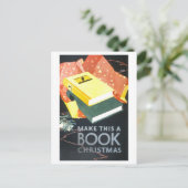 Vintage Kerstboek Poster Briefkaart (Staand voorkant)