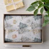 Vintage kerstbomen Elegant Tissuepapier (Geschenk)