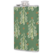 Vintage Kerstbomen illustratiepatroon Heupfles (Links)