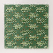 Vintage Kerstbomen illustratiepatroon Legpuzzel (Horizontaal)