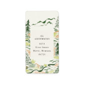 Vintage kerstbomen retour adreslabel etiket (Voorkant)