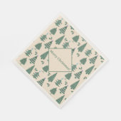 Vintage kerstbomen servet (Hoek)