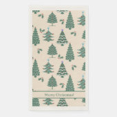 Vintage kerstbomen servet (Voorkant)