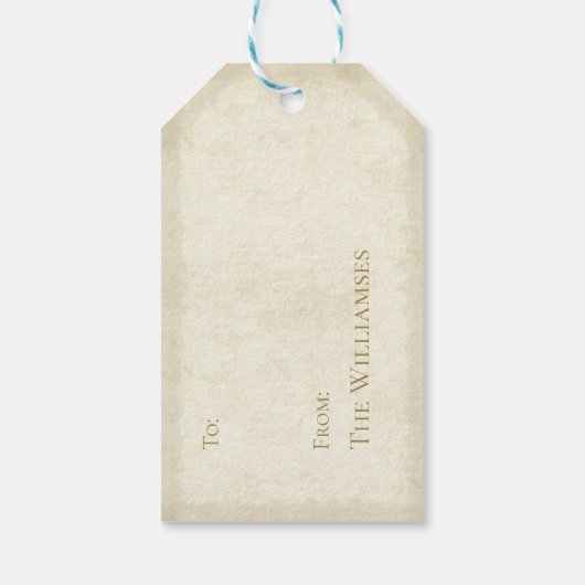 Vintage kerstboom - aangepast cadeau-Label Cadeaulabel (Achterkant)