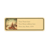 Vintage Kerstboom aangepast retour label (Voorkant)