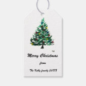 Vintage kerstboom Aangepaste cadeautjes Labels Cadeaulabel (Voorkant)