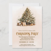 Vintage Kerstboom Boho Party Kaart (Voorkant)