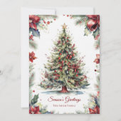 Vintage kerstboom botanische vakantie Kaart (Voorkant)