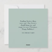 Vintage kerstboom Cadeaus blauw roze Feestdagenkaart (Achterkant)