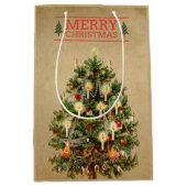 Vintage kerstboom - cadeautas (Voorkant)