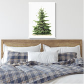 Vintage kerstboom canvas afdruk (Insitu (Slaapkamer))