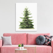 Vintage kerstboom canvas afdruk (Insitu (Woonkamer))