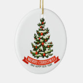 Vintage kerstboom Ceraminc Ornament (Rechts)