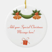 Vintage kerstboom Ceraminc Ornament (Achterkant)