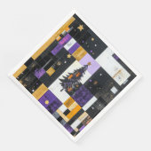 Vintage kerstboom collage servet (Hoek)