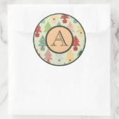 VINTAGE KERSTBOOM CUSTOM INITIAAL STICKER (Tas)