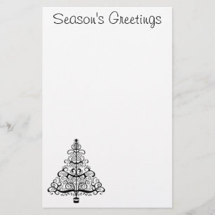 Vintage kerstboom Decoratieve Victoriaans scroller Briefpapier