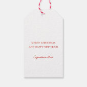 Vintage kerstboom Elegant Cadeaulabel (Achterkant)