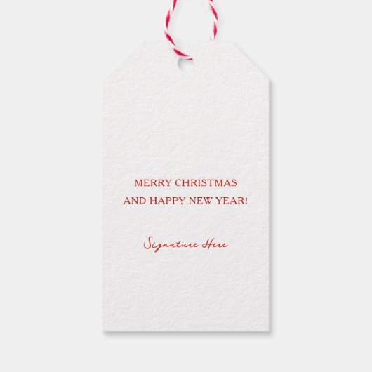 Vintage kerstboom Elegant Cadeaulabel (Achterkant)