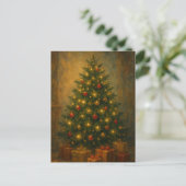 Vintage kerstboom Elegant Feestdagenkaart (Staand voorkant)