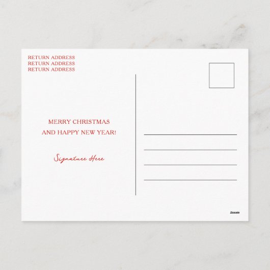 Vintage kerstboom Elegant Feestdagenkaart (Achterkant)