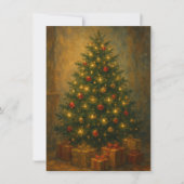 Vintage kerstboom Elegant Feestdagenkaart (Voorkant)