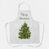 Vintage kerstboom en ingegraveerde snoeischopflakk schort (Voorkant)