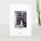 Vintage kerstboom feestdagen kaart (Achterkant)