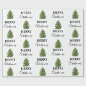 Vintage kerstboom Festive Xmas Cadeaupapier (Vlak)