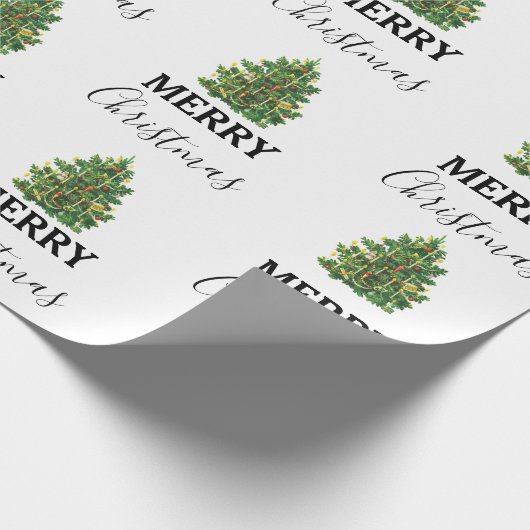 Vintage kerstboom Festive Xmas Cadeaupapier (Hoek)