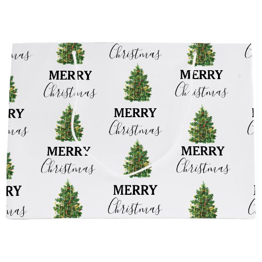 Vintage kerstboom Festive Xmas Groot Cadeauzakje (Voorkant)