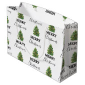 Vintage kerstboom Festive Xmas Groot Cadeauzakje (Achterkant Gekanteld)