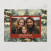 Vintage kerstboom foto kerst Briefkaart (Voorkant)