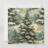 Vintage kerstboom foto kerst Briefkaart (Achterkant)